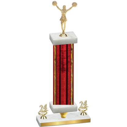 Premium Single Red Glacier Year Cheerleading Trophy