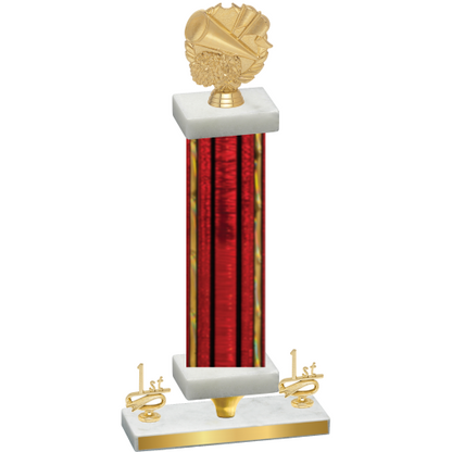 Premium Single Red Glacier First Place Cheerleading Trophy