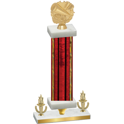 Premium Single Red Glacier Victory Cheerleading Trophy