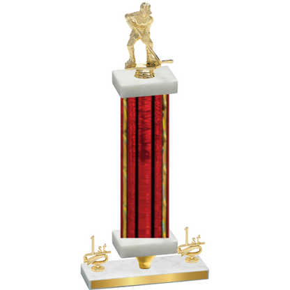 Premium Single Red Glacier First Place Hockey Trophy