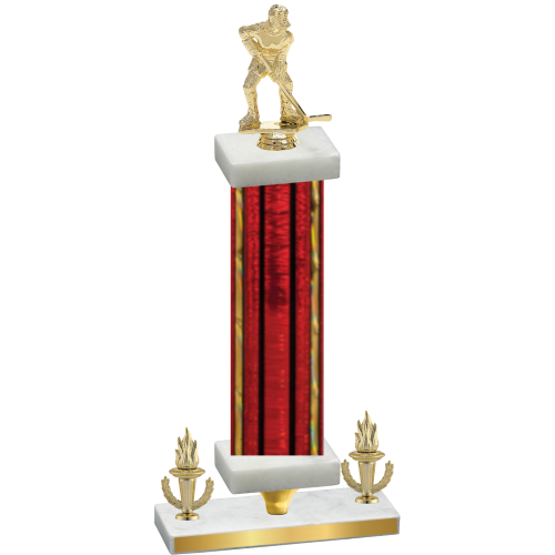 Premium Single Red Glacier Victory Hockey Trophy