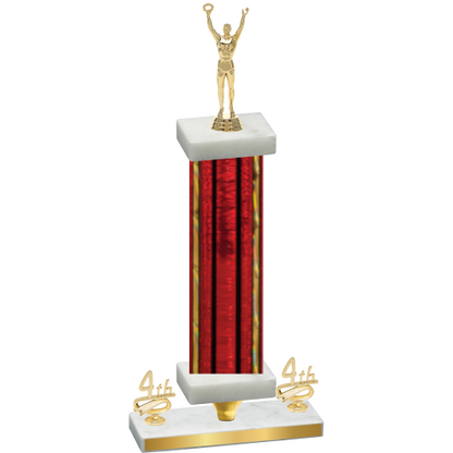 Premium Single Red Glacier Fourth Place Victory Trophy