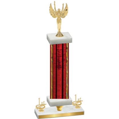 Premium Single Red Glacier First Place Victory Trophy