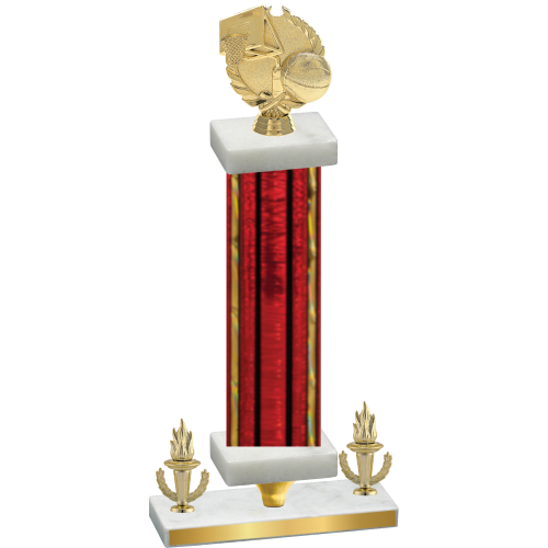 Premium Single Red Glacier Victory Basketball Trophy