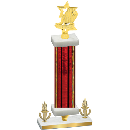 Premium Single Red Glacier Victory Pickleball Trophy