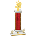 Premium Single Red Glacier Year Pickleball Trophy