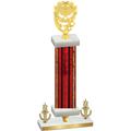 Premium Single Red Glacier Victory Pickleball Trophy