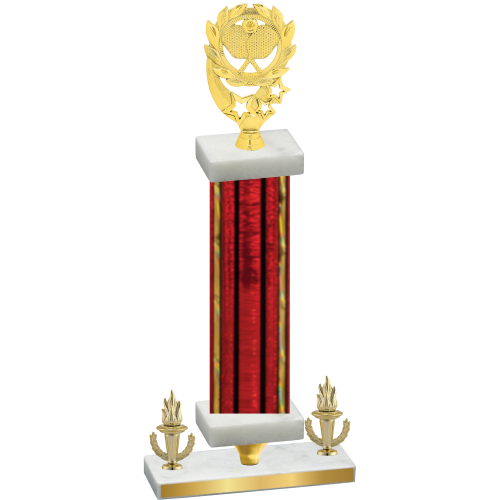 Premium Single Red Glacier Victory Pickleball Trophy