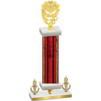 Premium Single Red Glacier Victory Pickleball Trophy