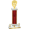 Premium Single Red Glacier Year Pickleball Trophy