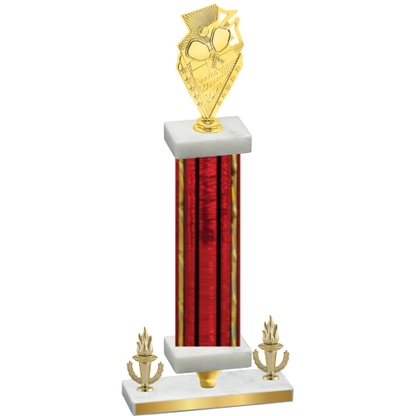 Premium Single Red Glacier Victory Pickleball Trophy