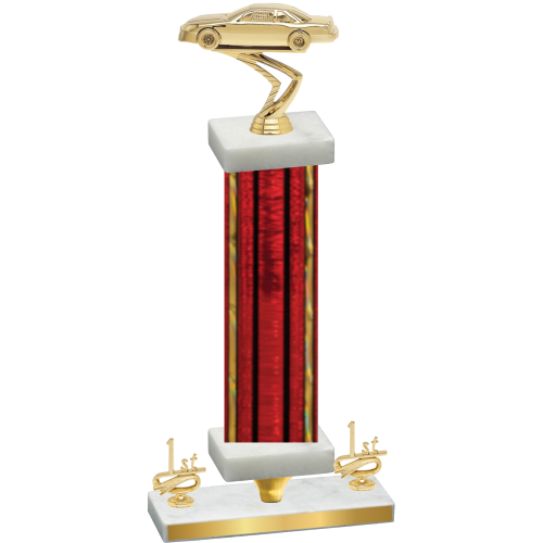 Premium Single Red Glacier First Place Cars Trophy