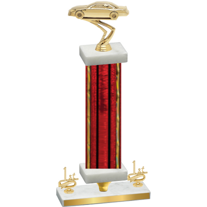 Premium Single Red Glacier First Place Cars Trophy