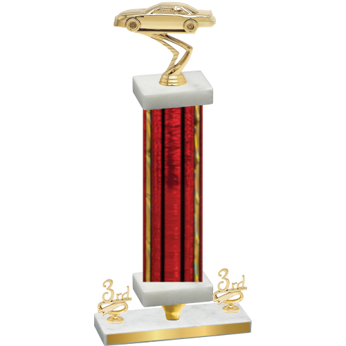 Premium Single Red Glacier Third Place Cars Trophy