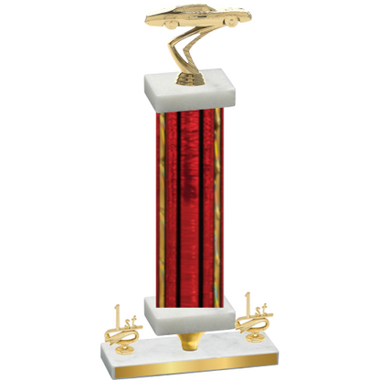 Premium Single Red Glacier First Place Cars Trophy