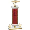 Premium Single Red Glacier Fourth Place Cars Trophy