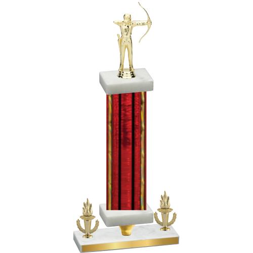 Premium Single Red Glacier Victory Archery Trophy