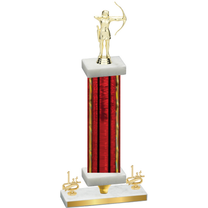 Premium Single Red Glacier First Place Archery Trophy