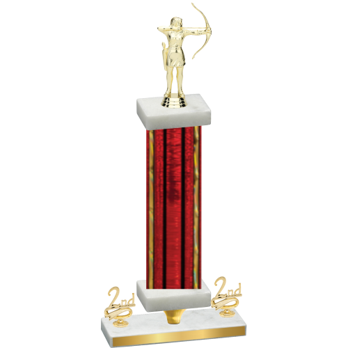 Premium Single Red Glacier Second Place Archery Trophy