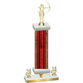 Premium Single Red Glacier Year Archery Trophy