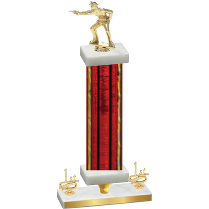 Premium Single Red Glacier First Place Shooter Trophy