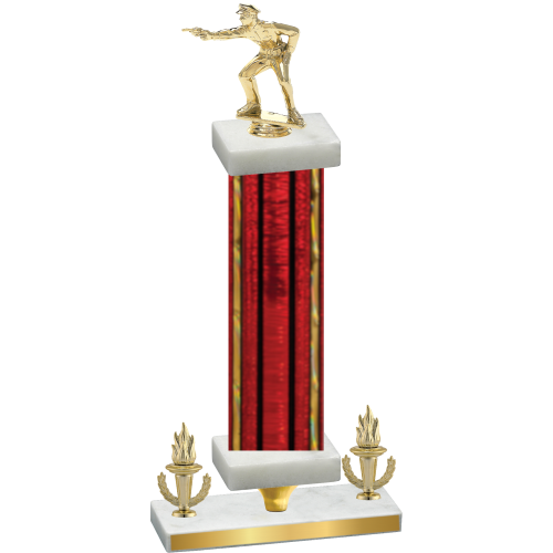 Premium Single Red Glacier Victory Shooter Trophy