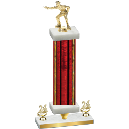 Premium Single Red Glacier Year Shooter Trophy