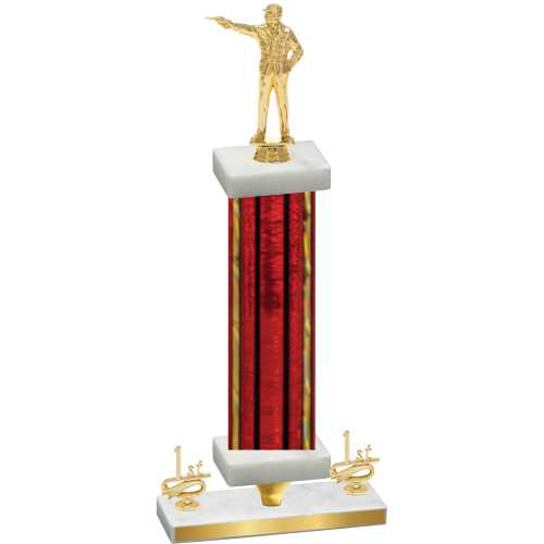 Premium Single Red Glacier First Place Shooter Trophy