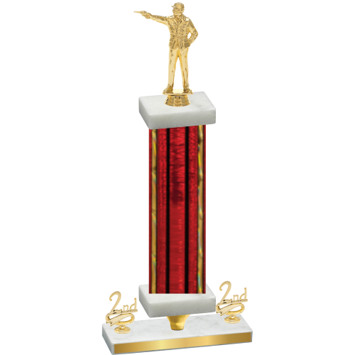 Premium Single Red Glacier Second Place Shooter Trophy