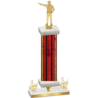 Premium Single Red Glacier Third Place Shooter Trophy