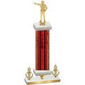 Premium Single Red Glacier Victory Shooter Trophy