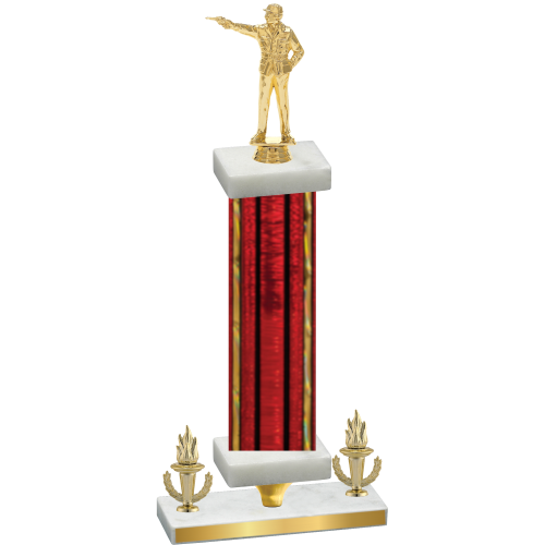 Premium Single Red Glacier Victory Shooter Trophy