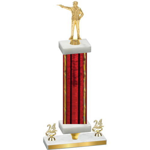 Premium Single Red Glacier Year Shooter Trophy