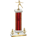 Premium Single Red Glacier Victory Skater Trophy