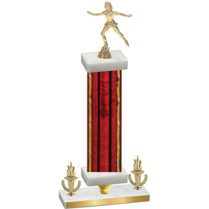 Premium Single Red Glacier Victory Skater Trophy