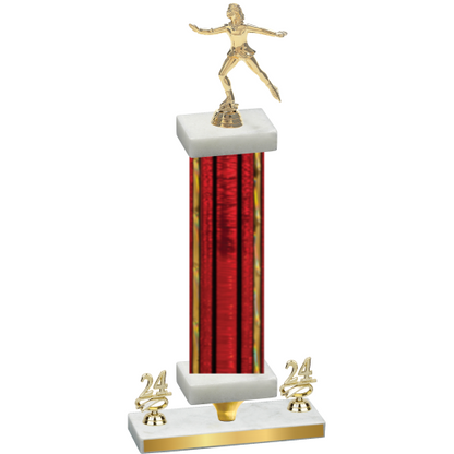 Premium Single Red Glacier Year Skater Trophy