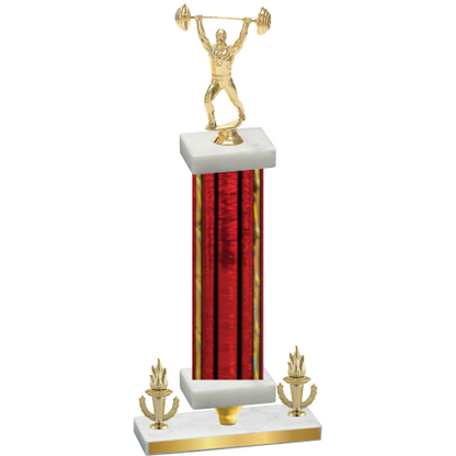 Premium Single Red Glacier Victory Weights Trophy