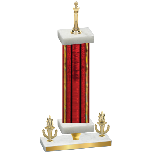 Premium Single Red Glacier Victory Chess Trophy