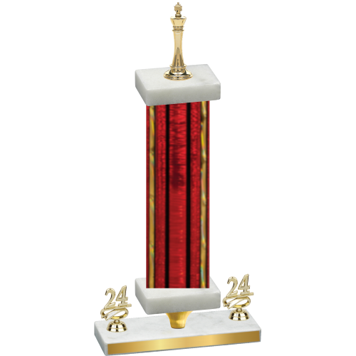 Premium Single Red Glacier Year Chess Trophy