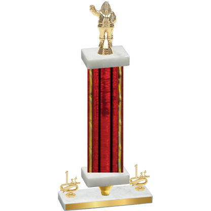 Premium Single Red Glacier First Place Holiday Trophy