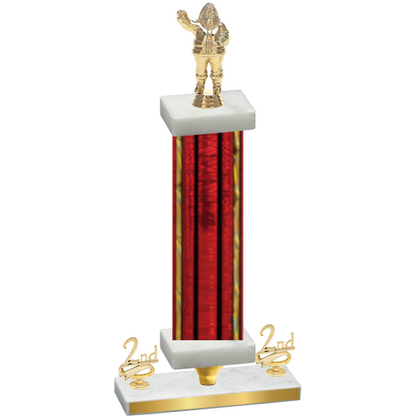 Premium Single Red Glacier Second Place Holiday Trophy