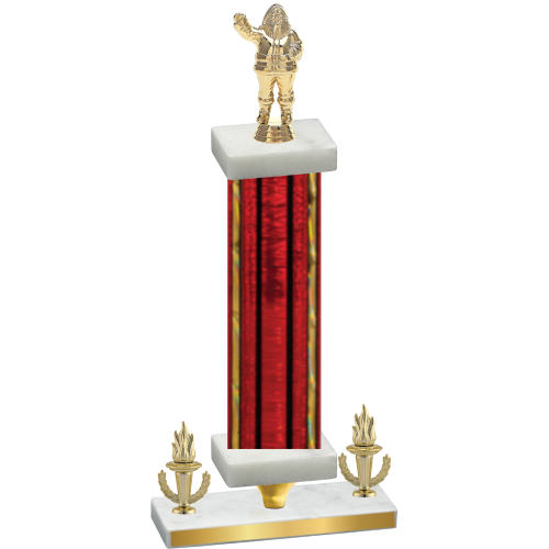 Premium Single Red Glacier Victory Holiday Trophy