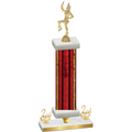 Premium Single Red Glacier Second Place Majorette Trophy