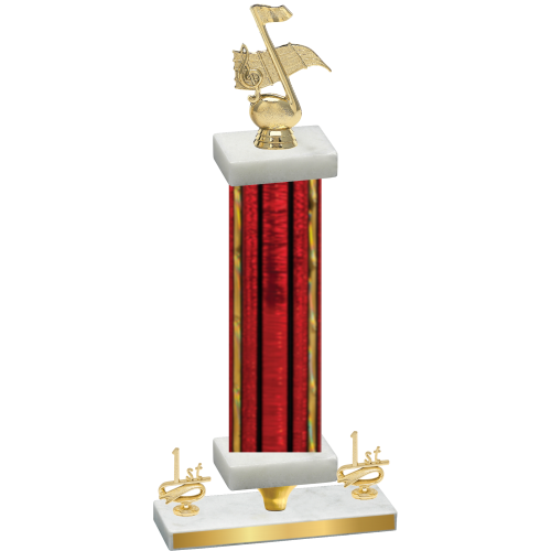 Premium Single Red Glacier First Place Music Trophy