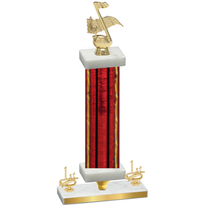 Premium Single Red Glacier First Place Music Trophy