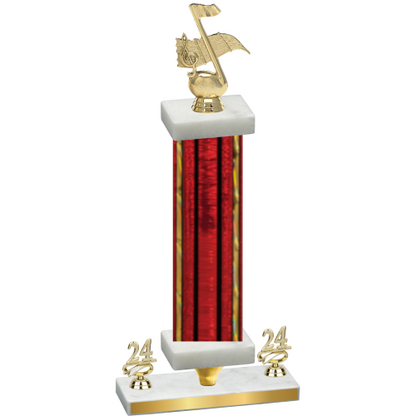 Premium Single Red Glacier Year Music Trophy