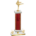 Premium Single Red Glacier First Place Karate Trophy