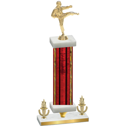 Premium Single Red Glacier Victory Karate Trophy