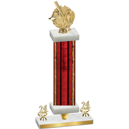 Premium Single Red Glacier Year Baseball Trophy