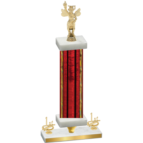 Premium Single Red Glacier First Place Academics Trophy